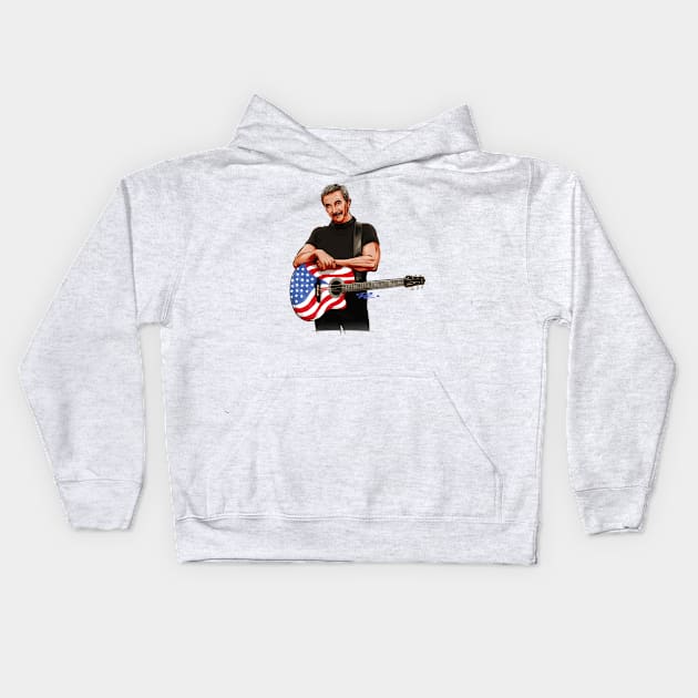 Aaron Tippin - An illustration by Paul Cemmick Kids Hoodie by PLAYDIGITAL2020